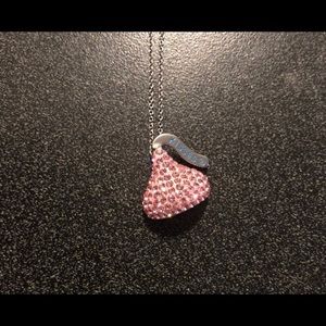 Pink Swarovski crystal necklace